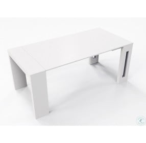 Erika White Extendable Console Dining Table