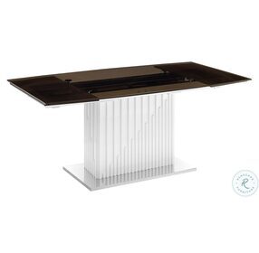 Moon Brown And White Extendable Dining Table