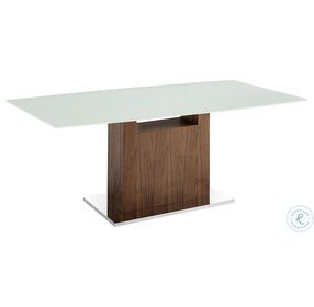 Olivia White And Walnut Dining Table
