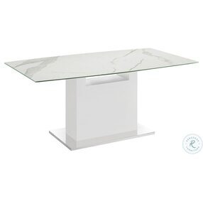 Olivia White Marble Dining Table