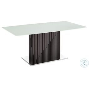 Moon White And Dark Grey Oak Dining Table