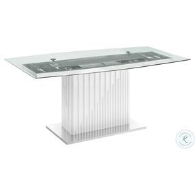 Moon Clear And White Dining Table