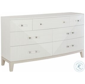 Axiom Linear Grey And White 7 Drawer Dresser