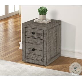 Tempe Grey Stone Rolling File Cabinet