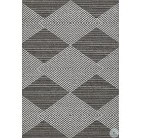 Terrace Grey And Ivory Diamonds Small Area Rug