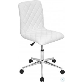 Caviar White Adjustable Office Chair