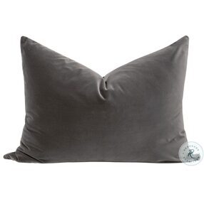 The Basic Dark Dove Velvet 34" Pillow Set Of 2