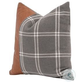 Stitch & Hand Performance Walden Smoke And Whiskey Brown 20" Pillow Set of 2