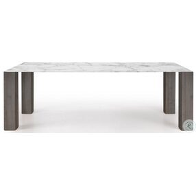 Thin White And Gray Ash Extendable Dining Table