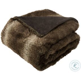 Faux Luxe Brick Chocolate Small Throw
