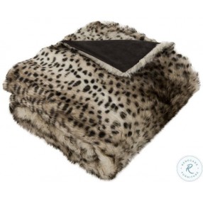 Faux Leopardis Brown and Black Throw