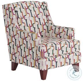 Fiddlesticks Multi Confetti Wing Back Accent Chair