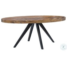 Parq Cappuccino Distressed 72" Oval Dining Table
