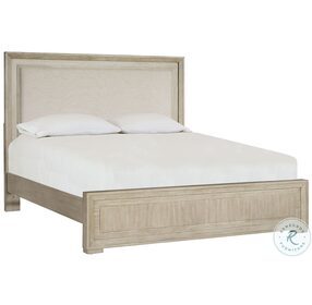 Gramercy Medium Fawn Upholstered Queen Panel Bed