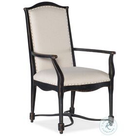 Ciao Bella Black upholstered Back Arm Chair Set Of 2