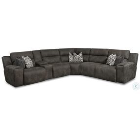 After Party Ink Modular Reclining Small Sectional with Power Headrest and Wireless Charging