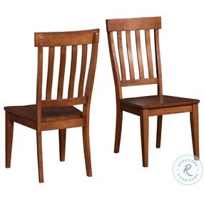 Toluca Rustic Amber Slatback Side Chair Set of 2