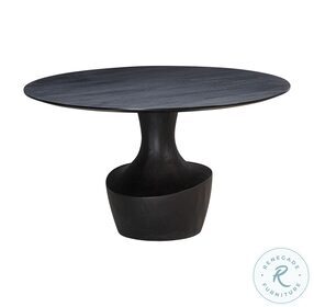 Gevra Black Acacia And Faux Plaster Dining Table