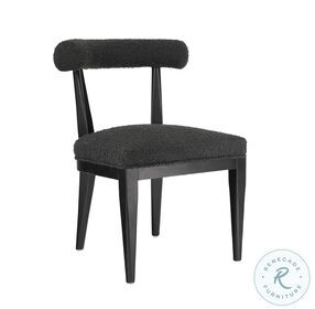 Palla Black Boucle Dining Chair