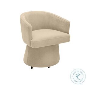 Kristen Taupe Rolling Desk Chair