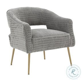 Diana Grey Velvet Accent Chair by Inspire Me Home Decor