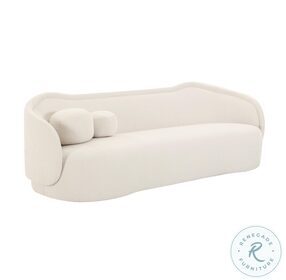 Circe Cream Textured Velvet Sofa