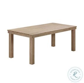 Cassie Natural 75" Rectangular Outdoor Dining Table