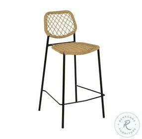 Lucy Natural Dyed Cord Outdoor Counter Height Stool