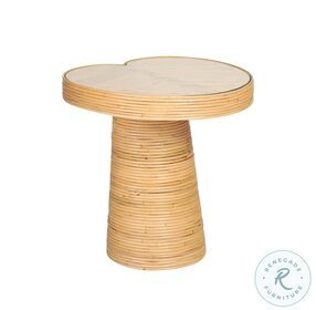Felicia Natural Lilypad Tall Side Table