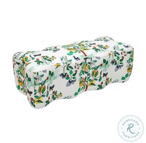 Archie Citrus Garden Print Upholstered Bench