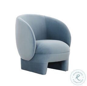 Kiki Blue Stone Velvet Accent Chair