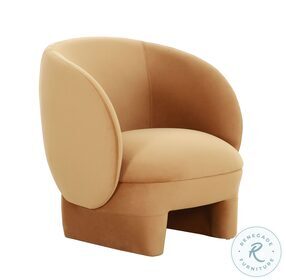 Kiki Cognac Velvet Accent Chair