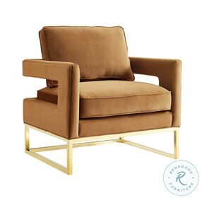 Avery Cognac Velvet Chair