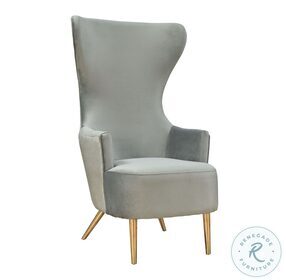 Julia Grey Wingback Chair by Inspire Me Home Decor