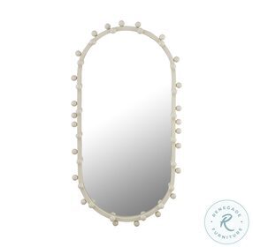Bubbles Ivory Large Oval Wall Mirror