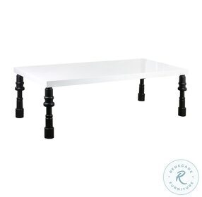 Spindle White And Black Dining Table