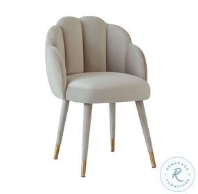 Gardenia Light Grey Velvet Dining Chair