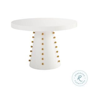 Janice White Lacquer Dining Table