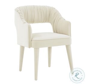 Zora Cream Velvet Dining Chair