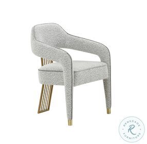 Corralis Speckled Grey Boucle Dining Chair
