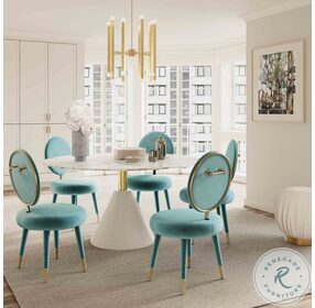 Piper White Round Dining Room Set