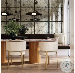 Tamara Ceramic And Natural Rectangular Dining Room Set