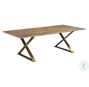 Leah Brown and Gold Dining Table