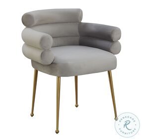 Dente Grey Velvet Dining Chair by Inspire Me Home Decor
