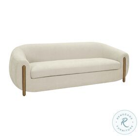 Lina Cream Chenille Textured Sofa