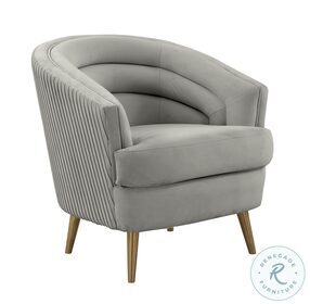 Jules Light Grey Velvet Accent Chair by Inspire Me Home Decor
