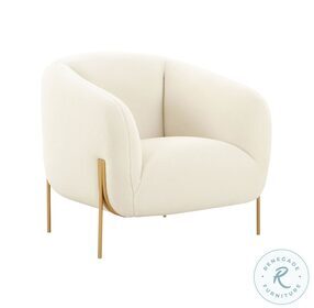 Kandra Cream Shearling Accent Chair by Inspire Me Home Decor