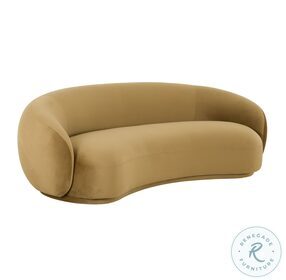 Kendall Cognac Velvet Sofa