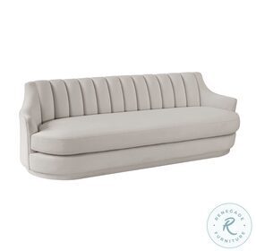 Peyton Light Grey Velvet Sofa
