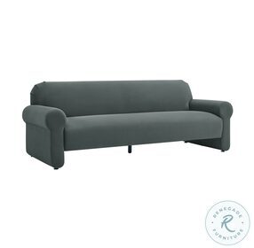 Keelee Grey 84" Velvet Sofa